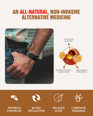 Jecanori copper bracelet showing magnetic 3x strength links for daily balance