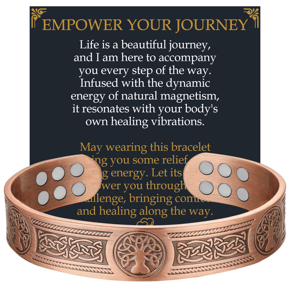 Jecanori copper bracelet close-up with polished finish for daily wear.
