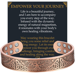 Jecanori copper bracelet for men with magnetic accents for daily wear