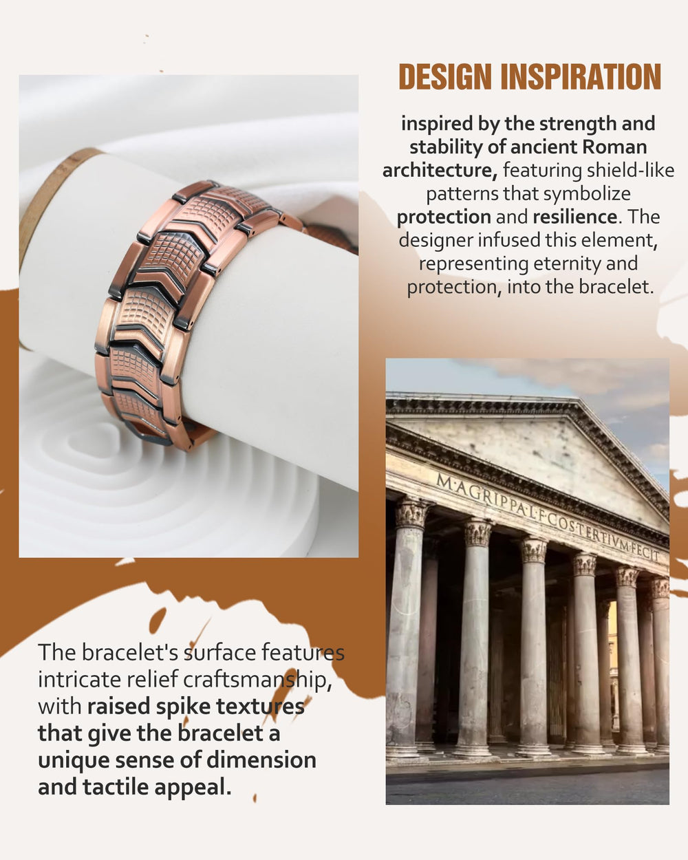 Jecanori magnetic bracelet close-up showing magnet-rich links.