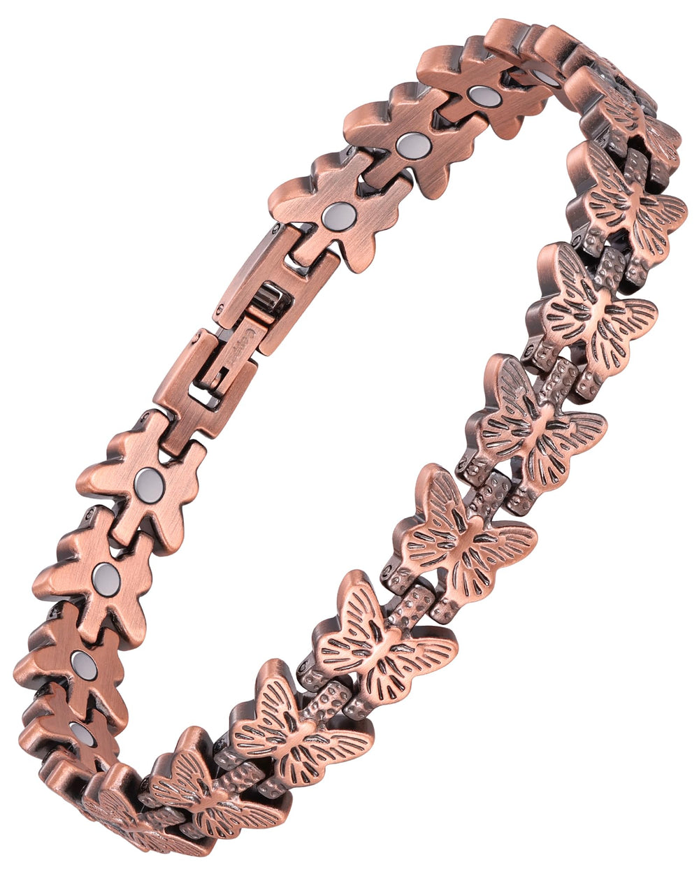 Jecanori copper magnetic bracelet for women with butterfly detail and subtle shine for daily wear
