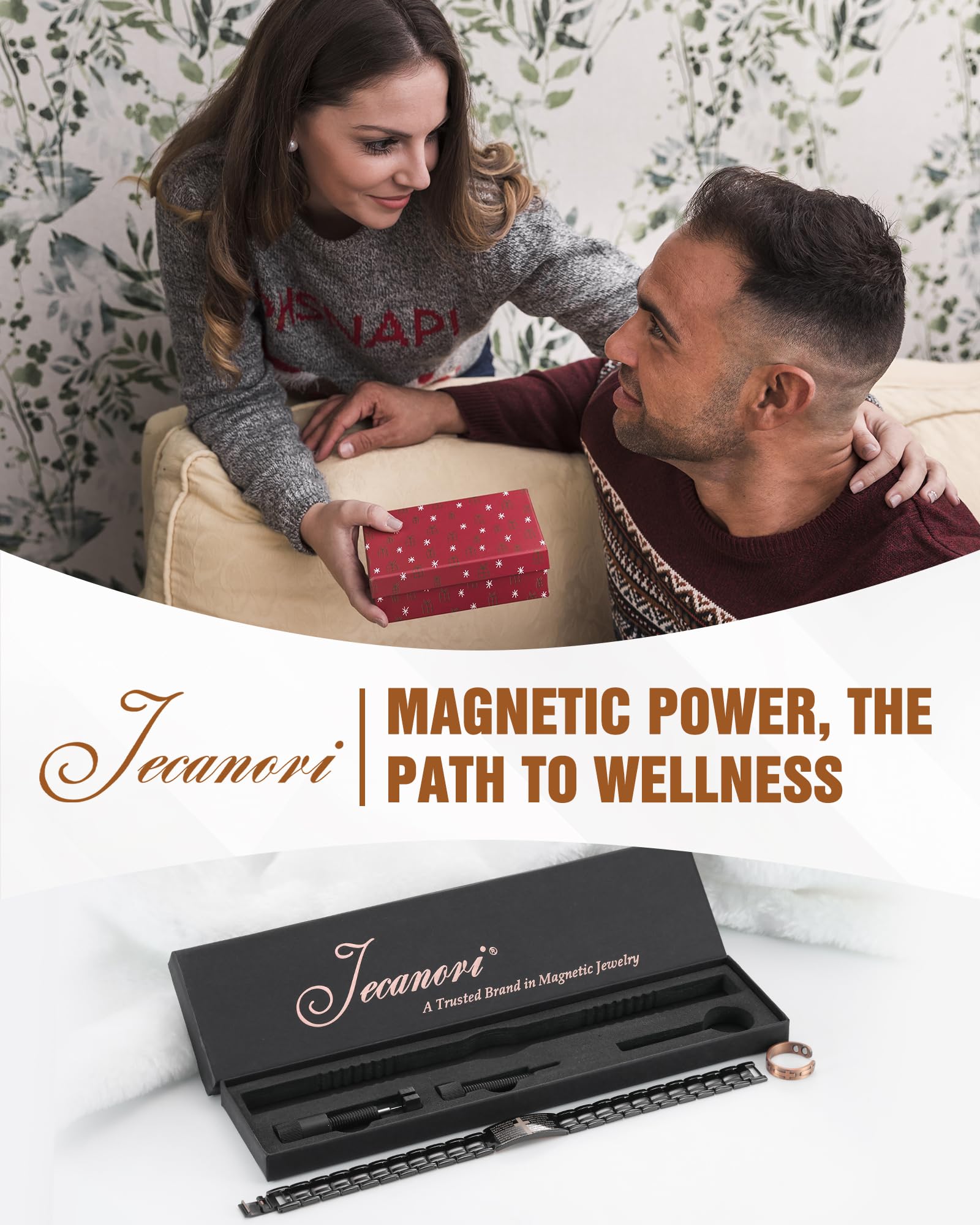 Jecanori bracelet worn during daily activities at work and gym.