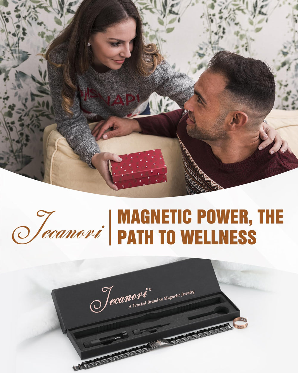 Jecanori bracelet worn during daily activities at work and gym.