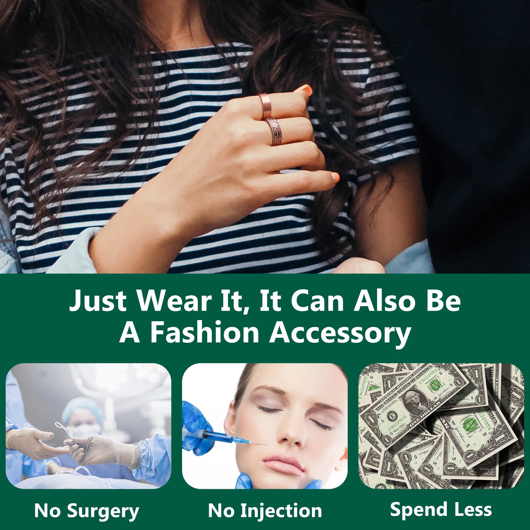 Hypoallergenic copper ring from Jecanori, lead and nickel-free.