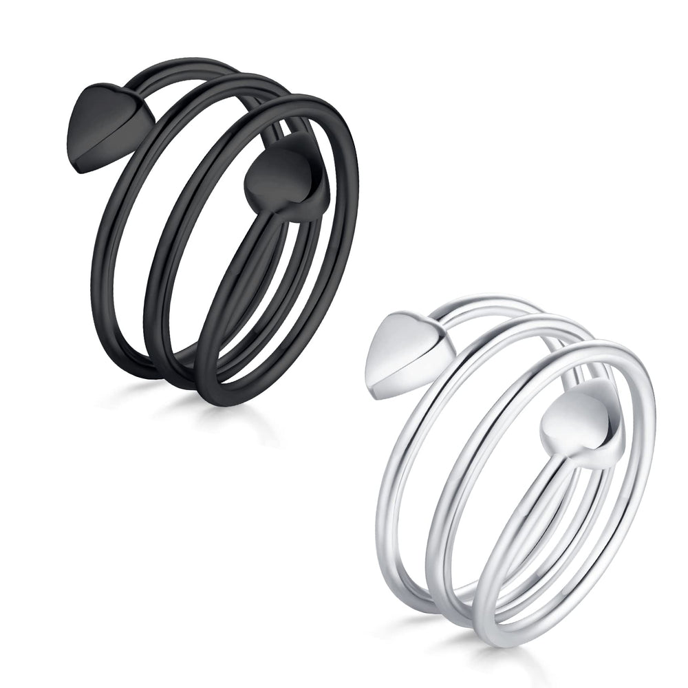 Jecanori lymphatic drainage ring in black, side view, comfortable daily wear with potential tension relief