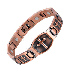Jecanori pure copper bracelet front view for versatile daily wear.