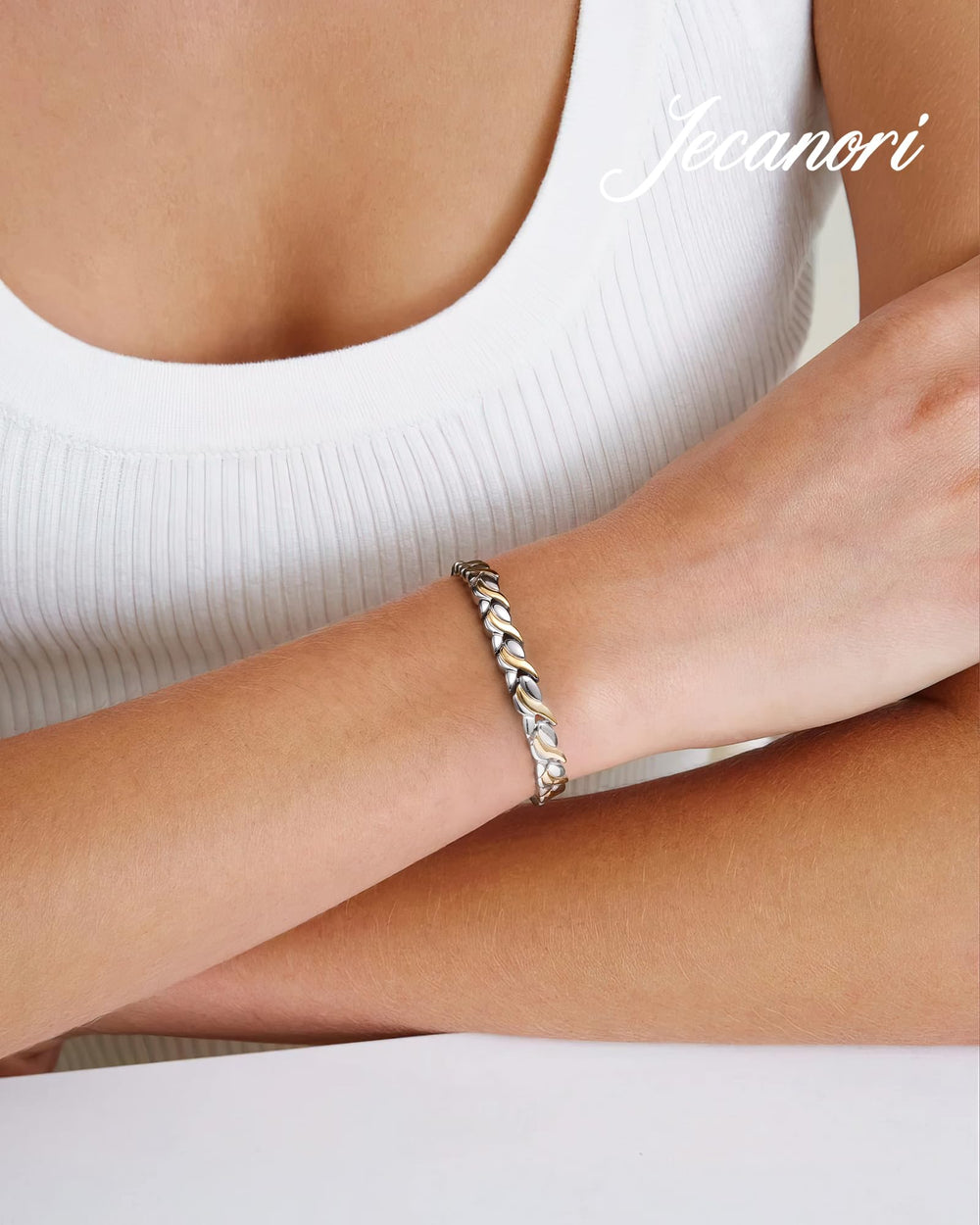 Titanium steel hypoallergenic close-up from Jecanori for comfortable wear