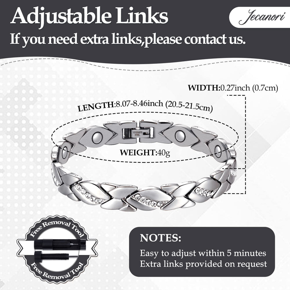 Jecanori ultra magnetic bracelet with 3500 Gauss magnets for daily wear
