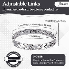 Jecanori ultra magnetic bracelet with 3500 Gauss magnets for daily wear