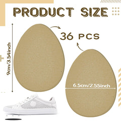 Close-up of Jecery adhesive-back suede pad on dance shoe