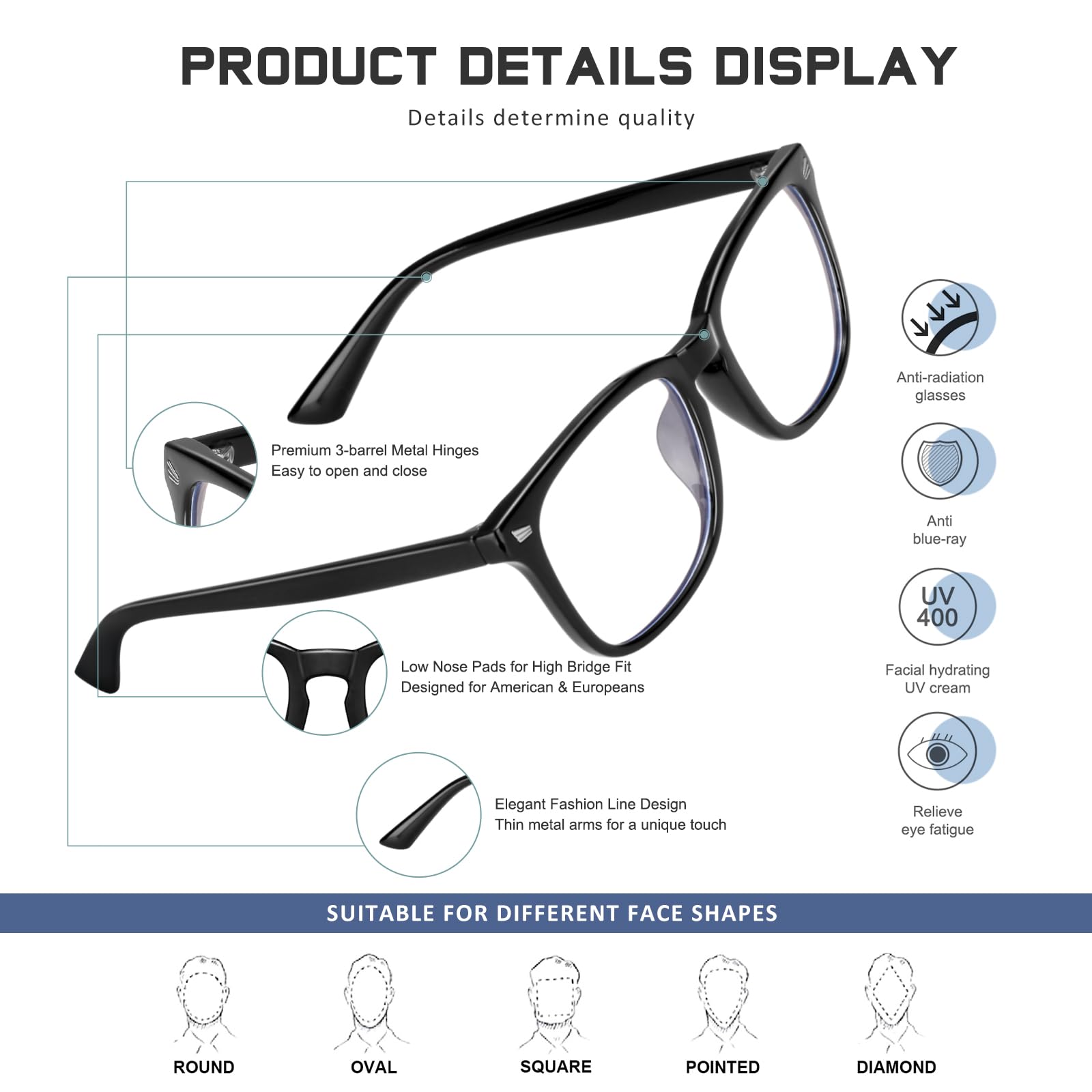 Lightweight computer readers designed for long sessions