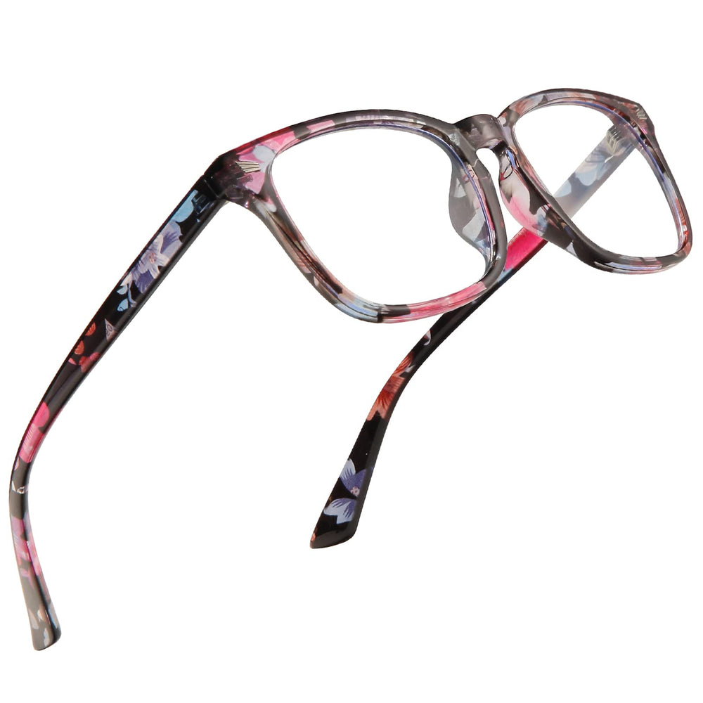 Jectieey floral reading glasses close-up for all-day wear