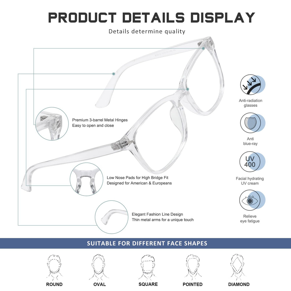 Gafas Jectieey con filtración de luz azul para fatiga visual