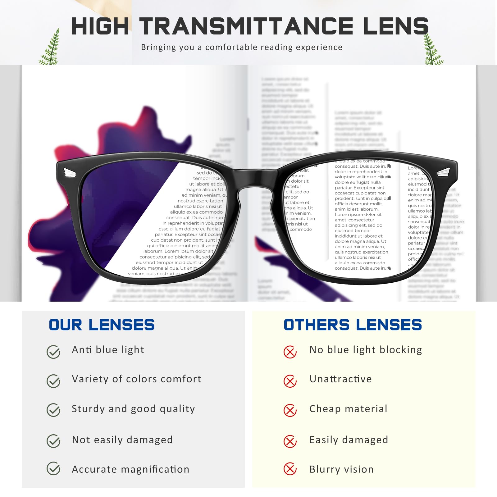 Lightweight frames crafted for all-day comfort