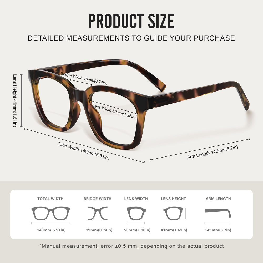 Lentes Jectieey montura plástico ligero, diseño duradero para uso diario.