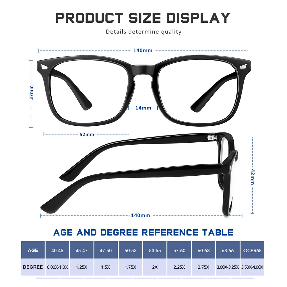 Jectieey side-view floral-frame glasses reducing glare for clear vision