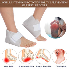 Jeere heel protector boot in brown showing securing strap for secure wear.