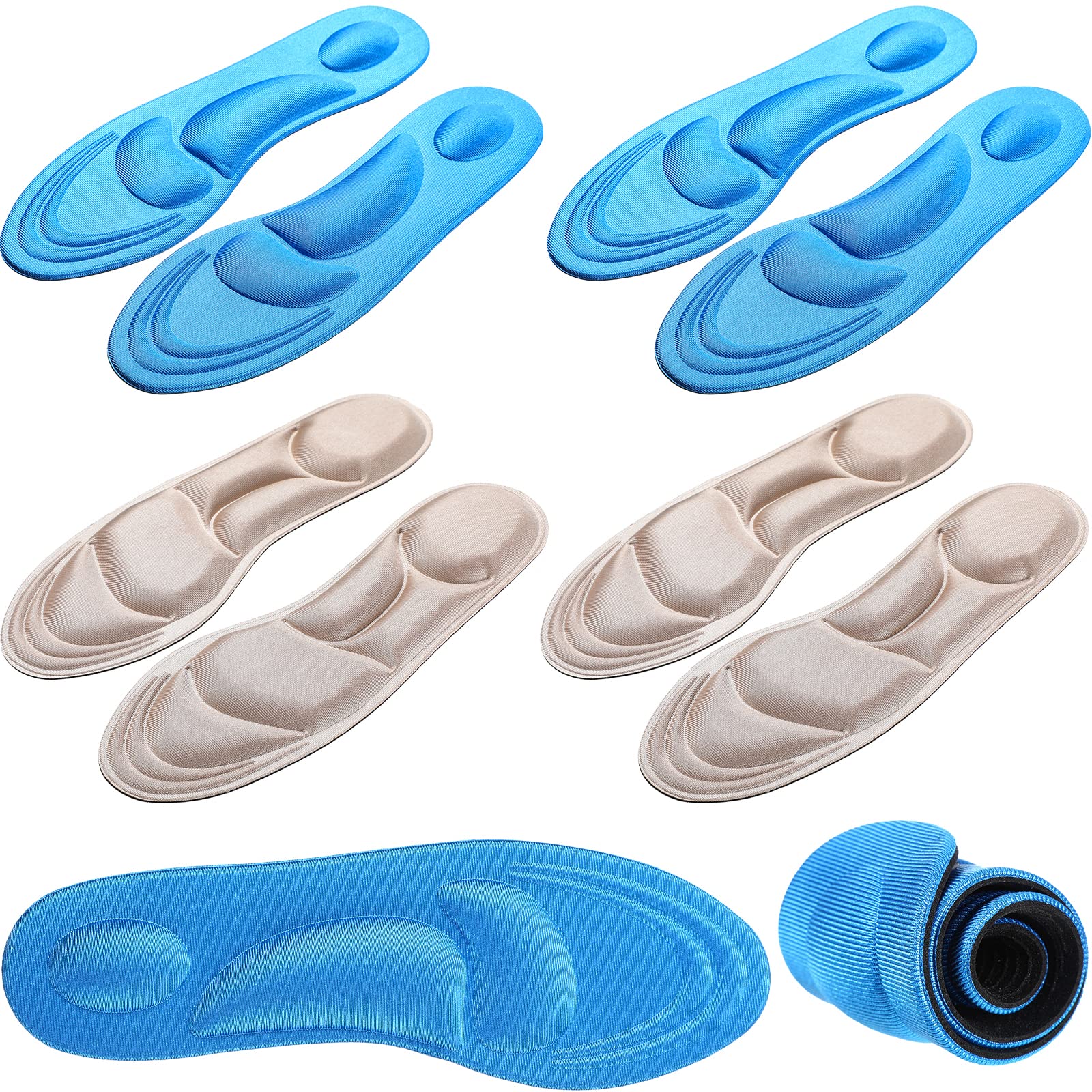 Jeere beige arch-support insoles for all-day comfort.