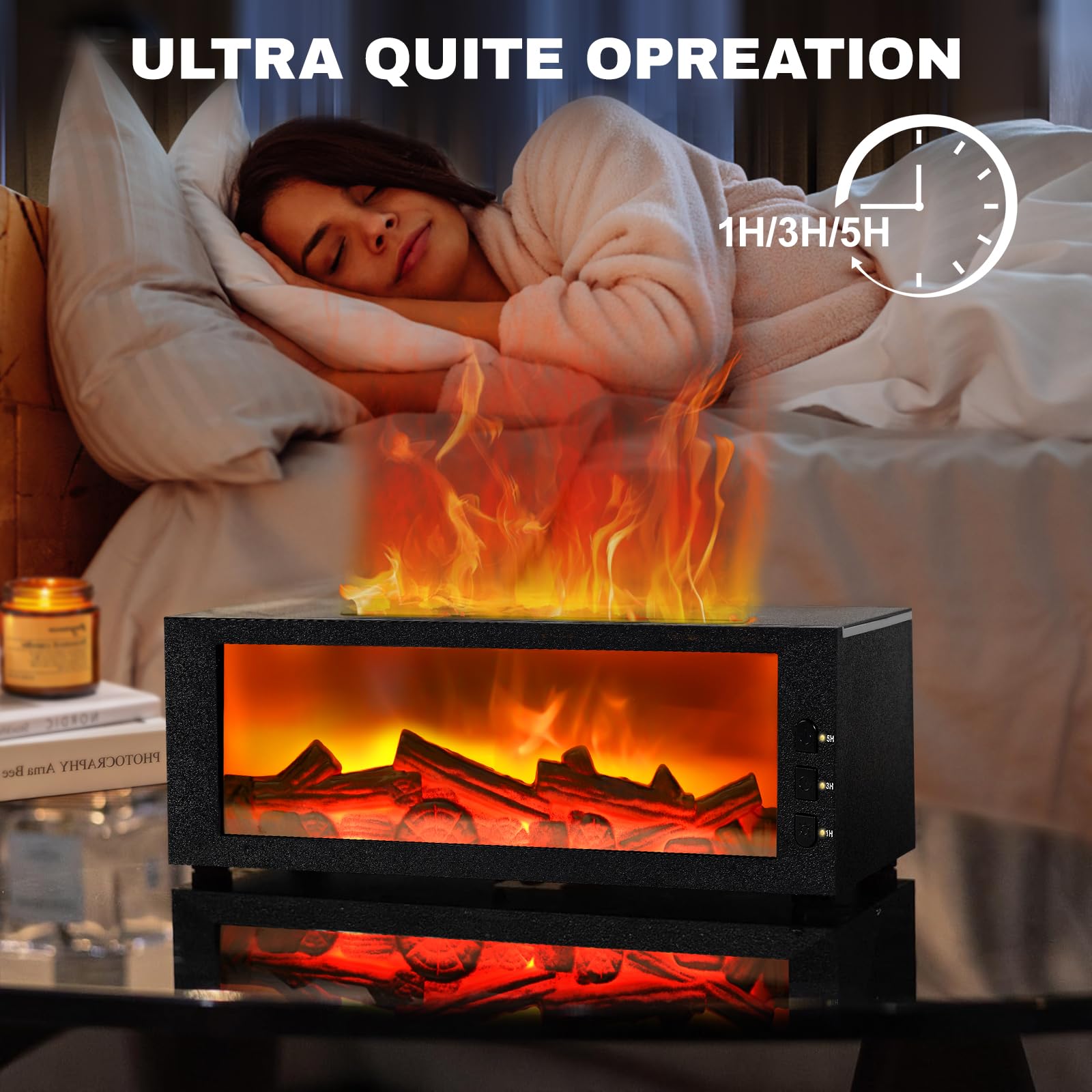 Jefuzh diffuser in bedroom ambiance promotes relaxation and gentle hydration