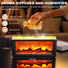 Jefuzh fireplace diffuser remote control for easy aroma and light timing