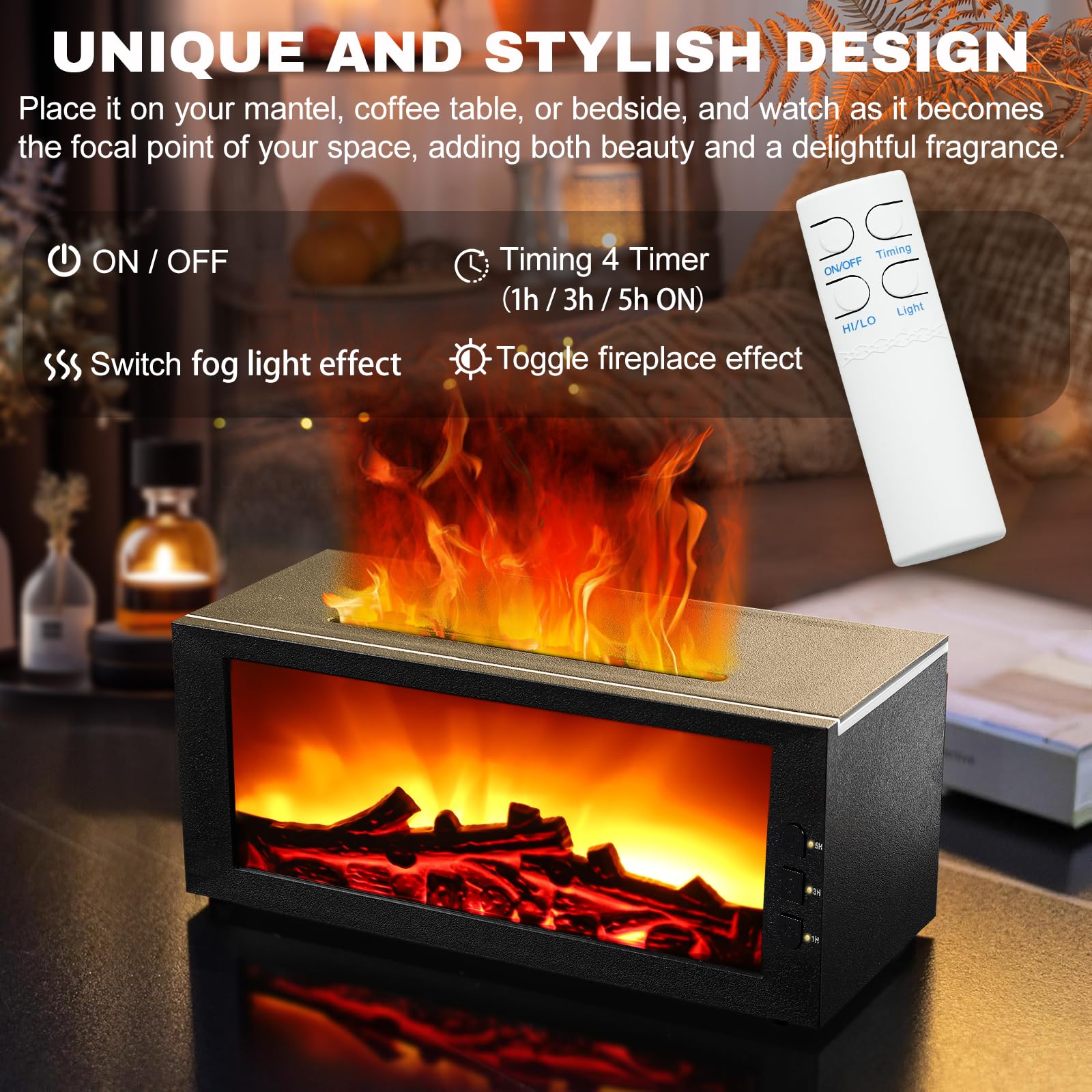 Jefuzh ultrasonic diffuser 300ml tank supports long lasting aromatherapy sessions