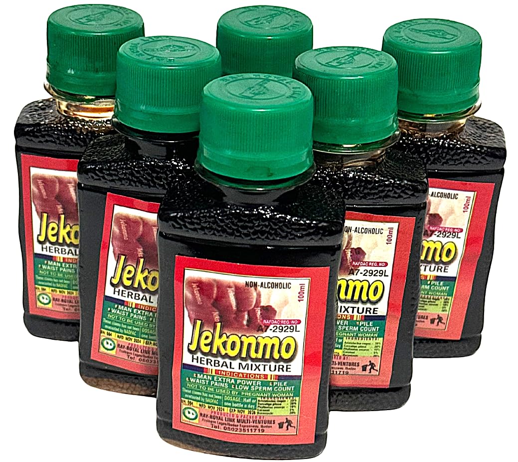 Jekonmo African Herbal Mixture brew scene showing bold flavor for a mindful daily ritual.