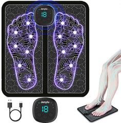Jenylu EMS Foot Massager Mat front view for at-home foot relief and relaxation