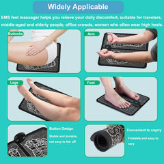 Jenylu EMS Foot Massager Mat soft yoga-mat material provides gentle support