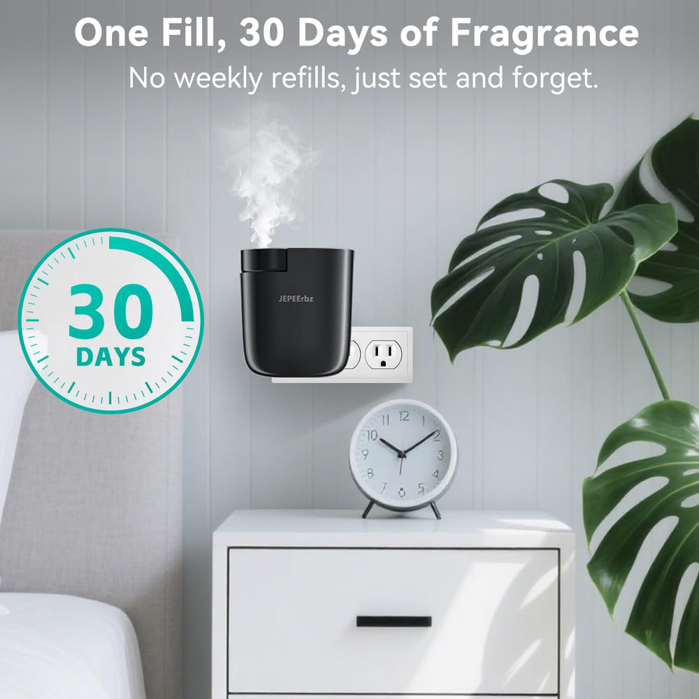 JEPEErbz diffuser app control interface enables scheduling for tailored scents.