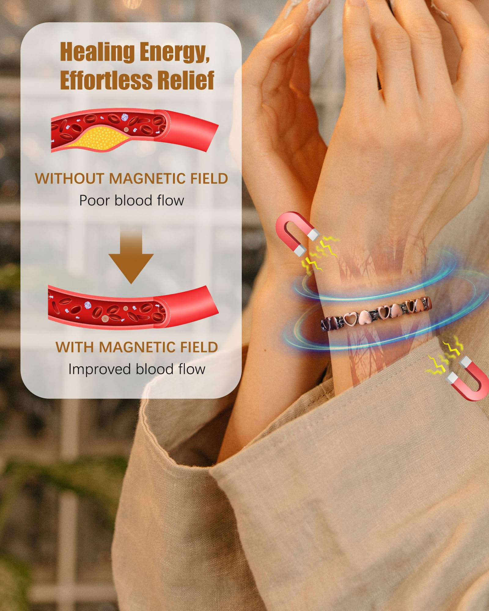 Jeracol copper bracelet in premium gift packaging
