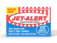 Jet-Alert tablets close-up highlighting easy-to-take capsules