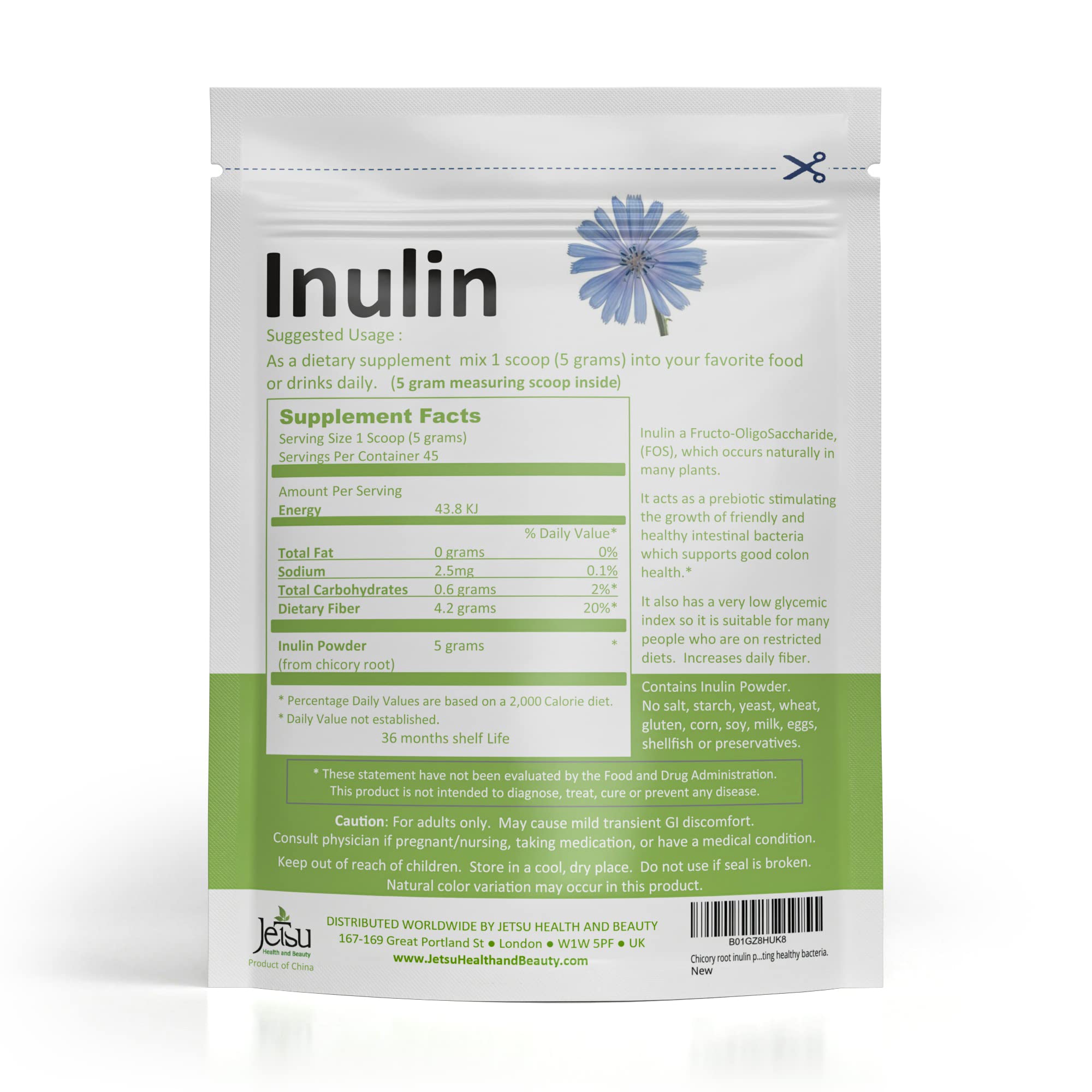 Jetsu Inulin Powder coffee mix offers optional fiber boost.