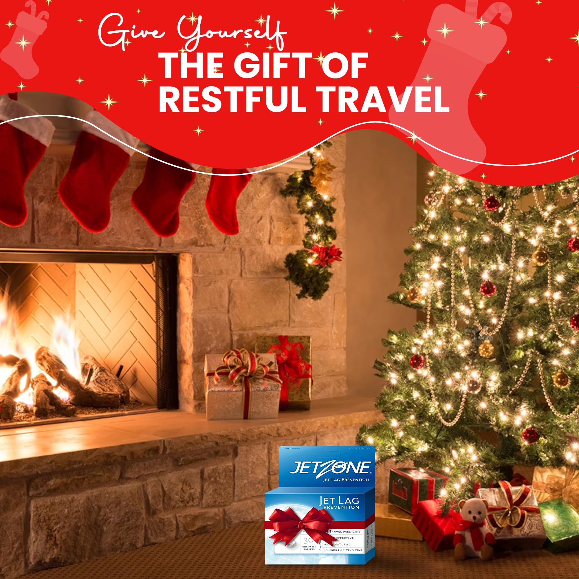 JetZone blister pack demonstrates TSA-friendly travel supply.