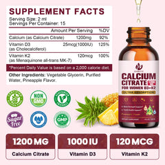 jiankytz calcium citrate drops—liquid form for easy dosing on an empty stomach