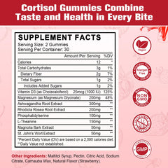JIANKYTZ Cortisol Gummies strawberry flavor highlighting tasty, convenient stress support