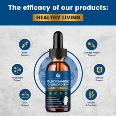 JIANKYTZ glucosamine drops ingredients board featuring MSM and turmeric