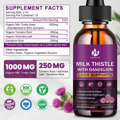 jiankytz Milk Thistle Liquid dose dropper enables precise on-the-go intake.