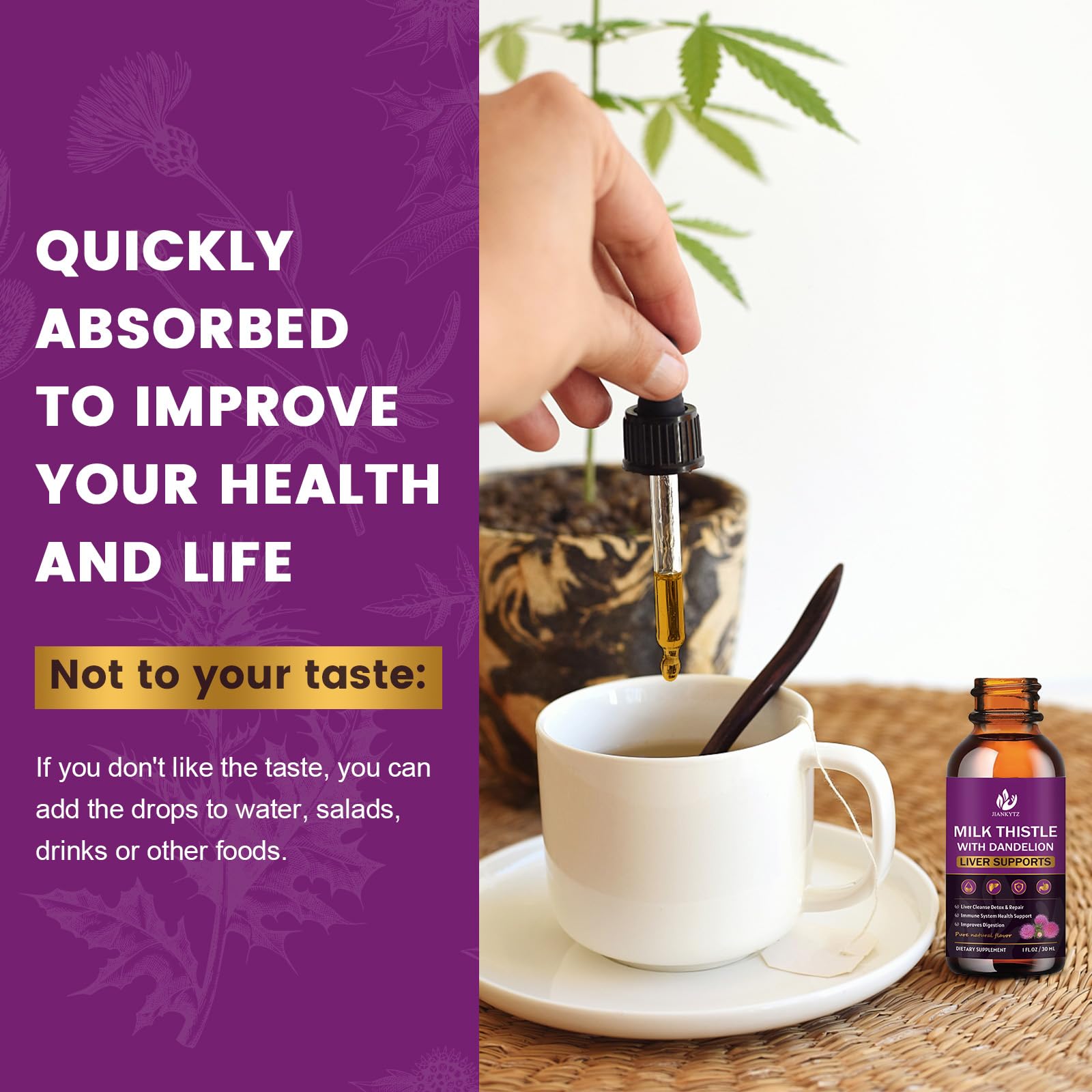 jiankytz Organic artichoke leaf extract complements the blend for daily wellness.