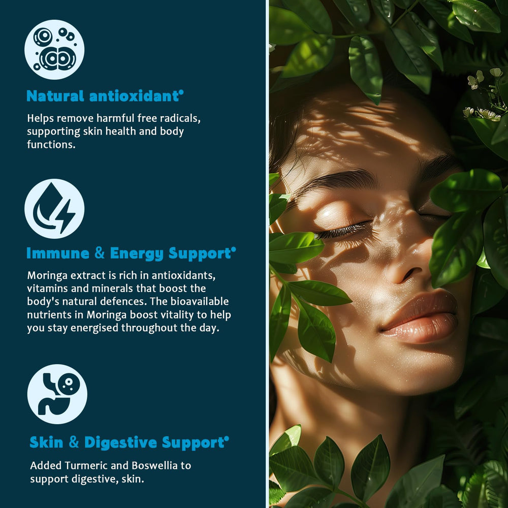 JIANKYTZ Skin-health boost image suggests Boswellia and Turmeric benefits.