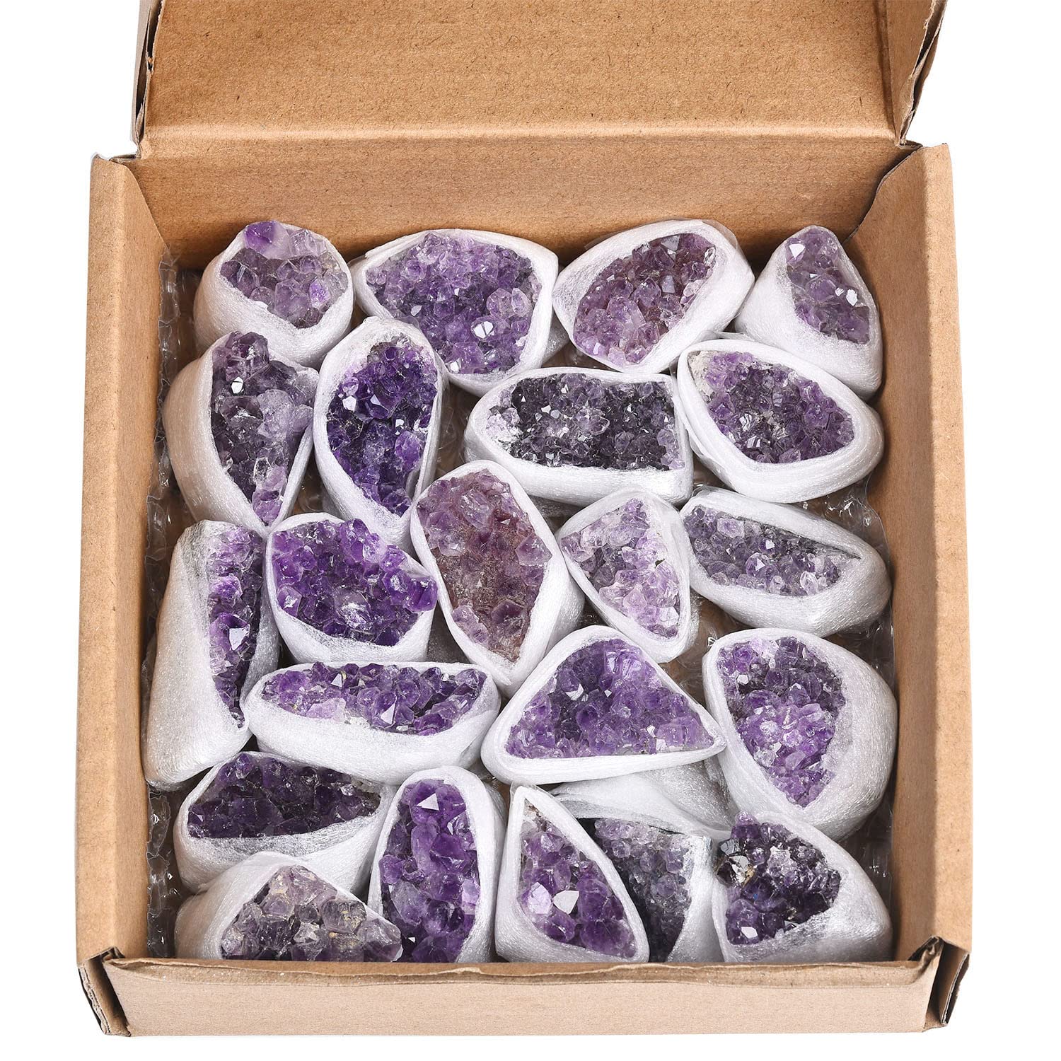 JIC Gem amethyst cluster geode close-up for meditation and focus