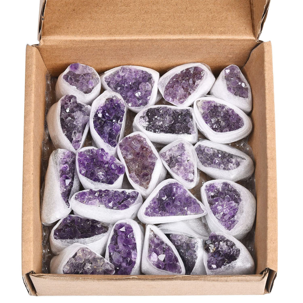 JIC Gem amethyst cluster geode close-up for meditation and focus