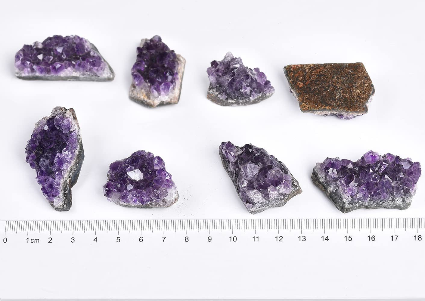 JIC Gem amethyst crystal base natural back for authentic geology collection
