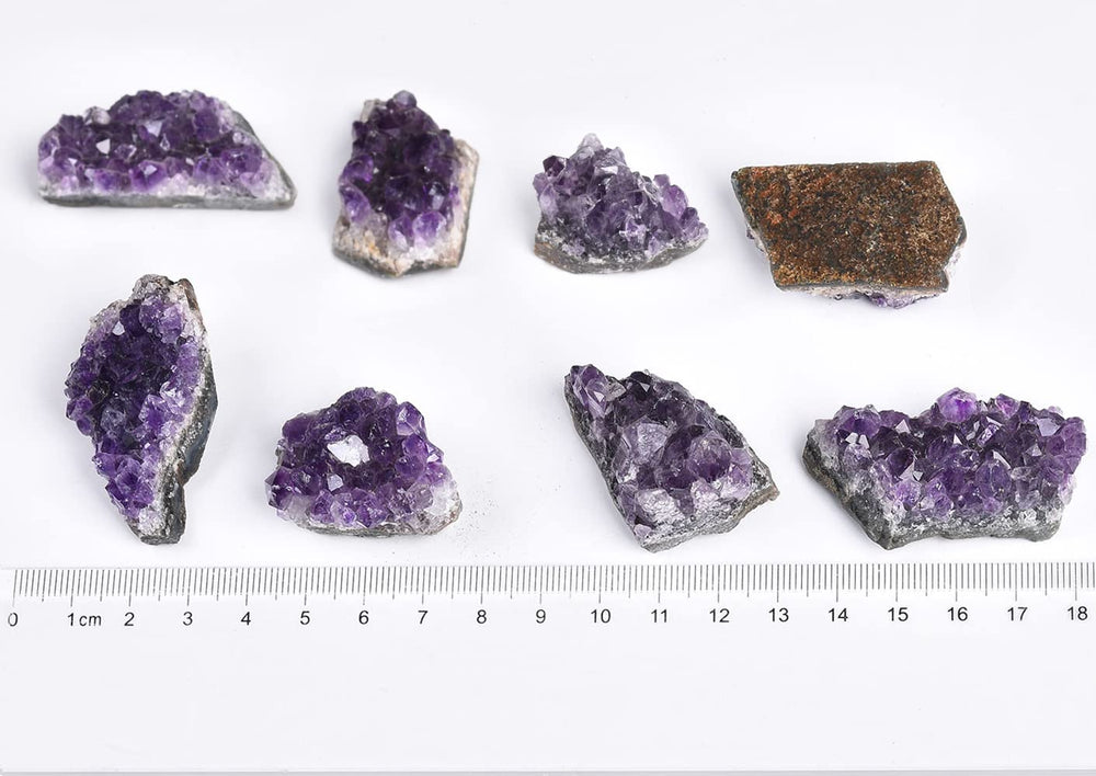 JIC Gem amethyst crystal base natural back for authentic geology collection
