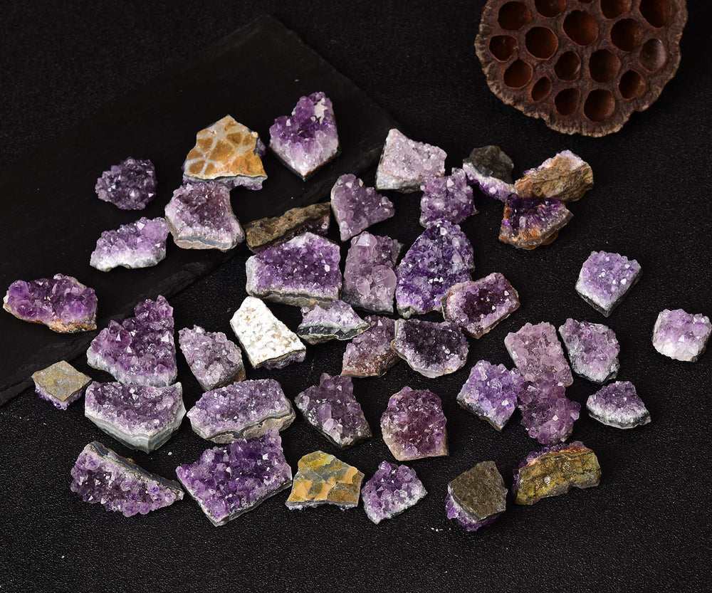 JIC Gem amethyst mineral specimen ideal for shelves and study desks