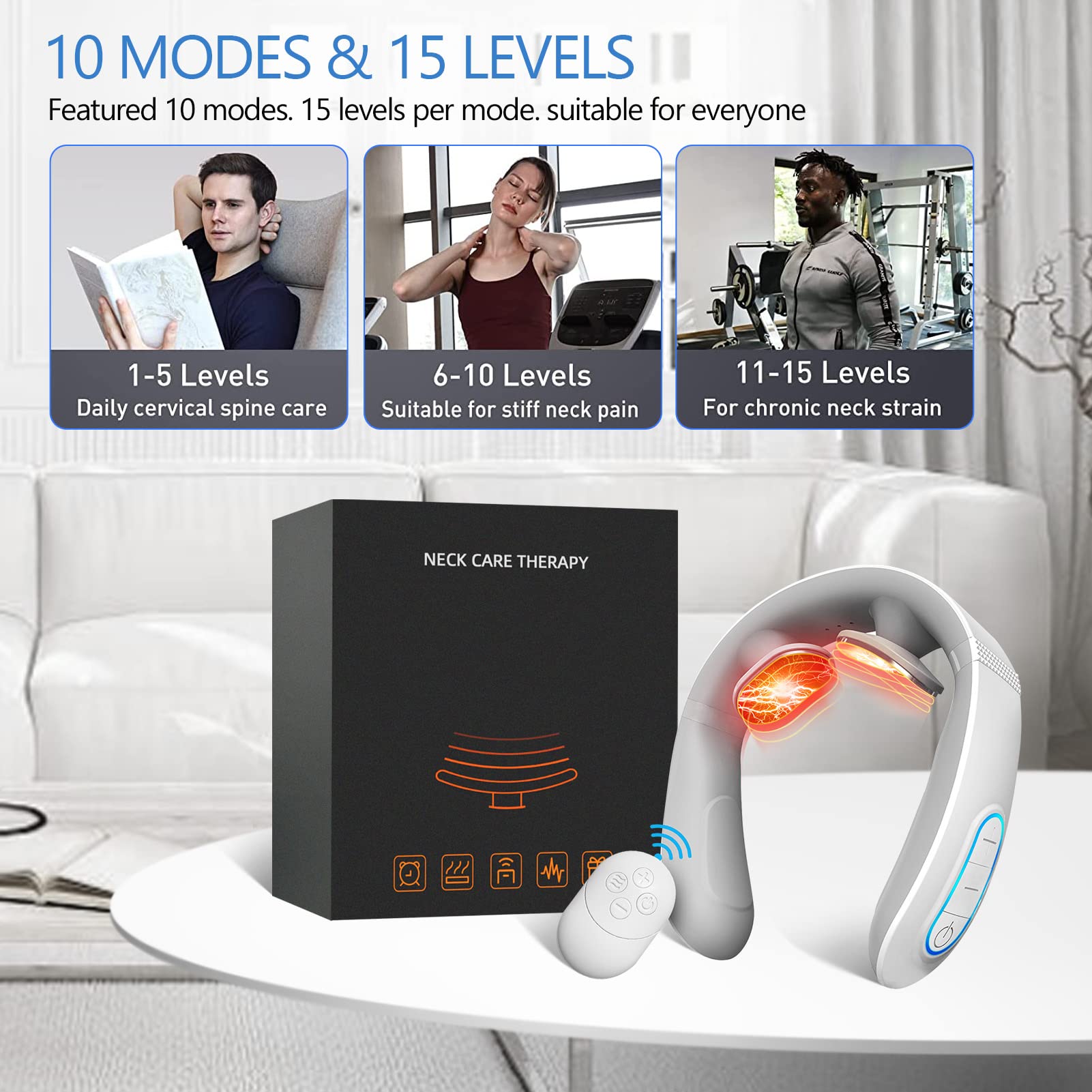 JICHAMOXY cordless neck massager for portable use