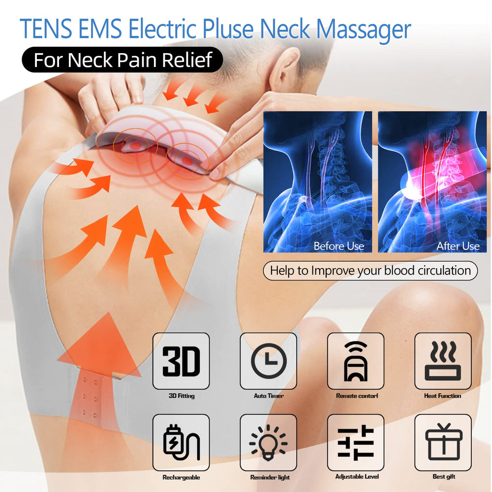 JICHAMOXY neck massager side view showing ergonomic fit