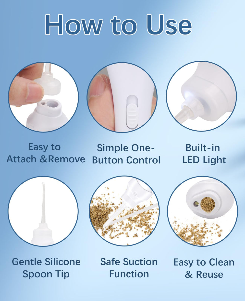 JICICUXI washable silicone tips support hygienic reuse and easy cleaning.