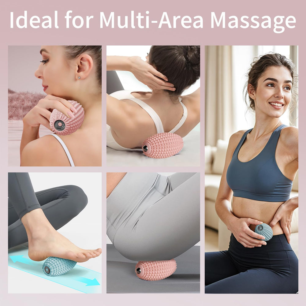 JIEJUNJIE blue ball with magnetic rolling balls for deep tissue feel
