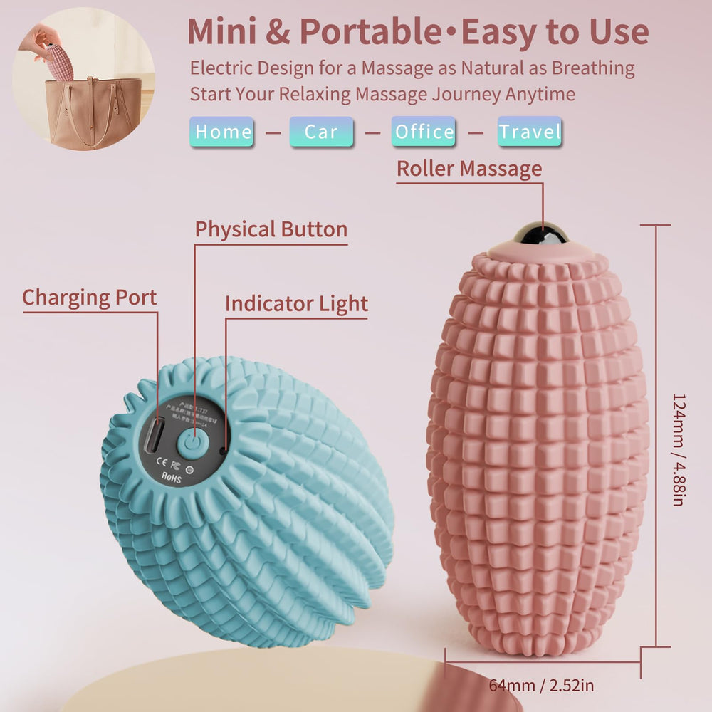 JIEJUNJIE blue rechargeable massage ball with Type-C charging