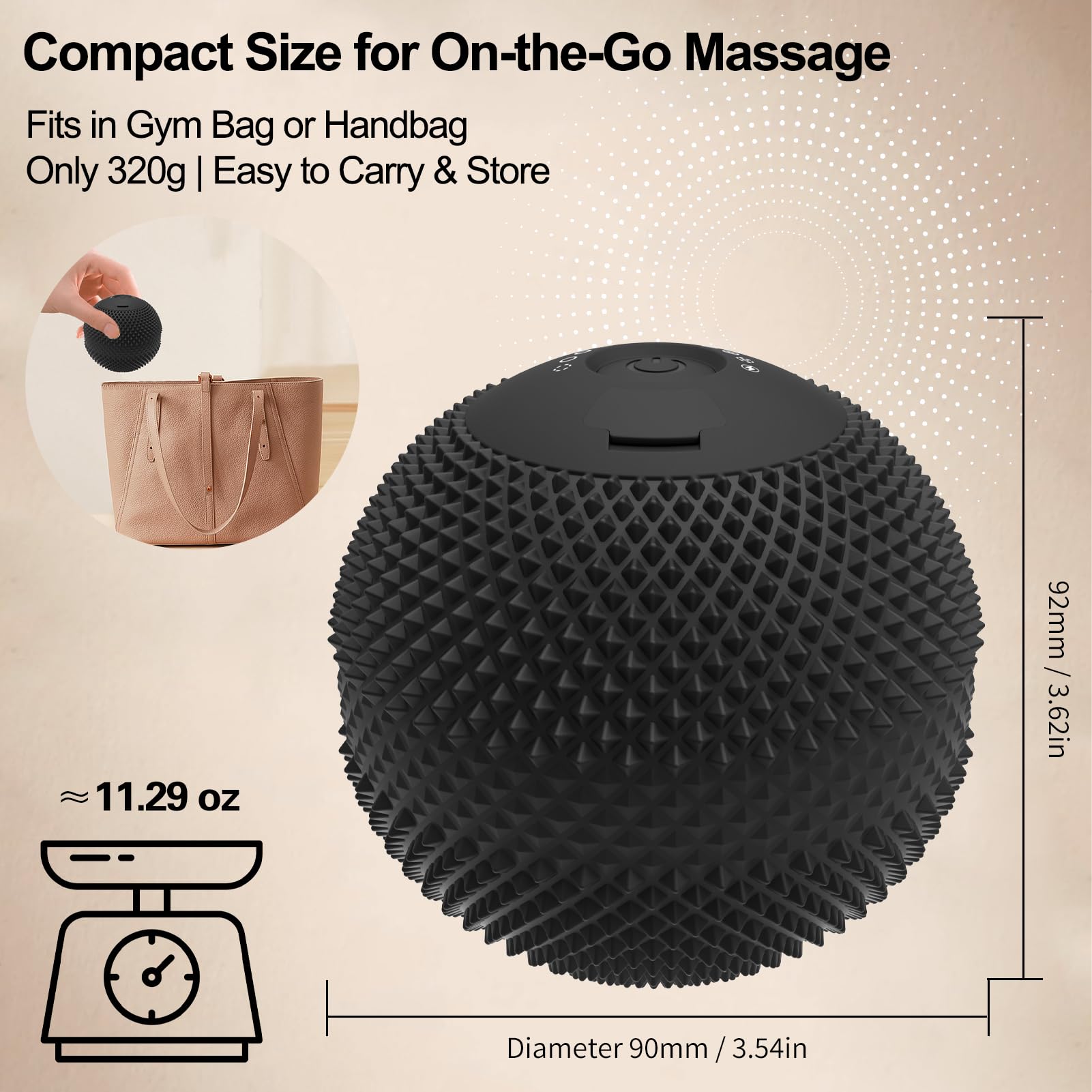 JIEJUNJIE heat-enabled massage ball enhances circulation and warmth during recovery.